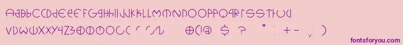 Cerclip Font – Purple Fonts on Pink Background