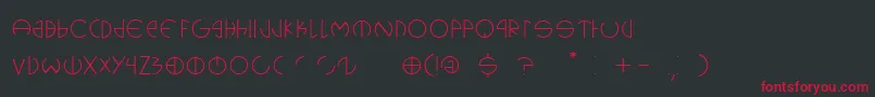Cerclip Font – Red Fonts on Black Background
