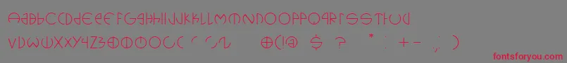 Cerclip Font – Red Fonts on Gray Background