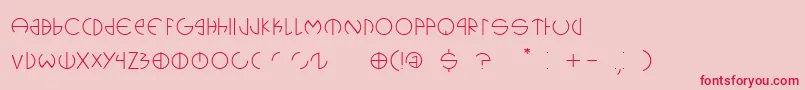 Cerclip Font – Red Fonts on Pink Background