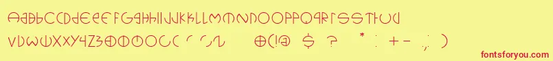 Cerclip Font – Red Fonts on Yellow Background