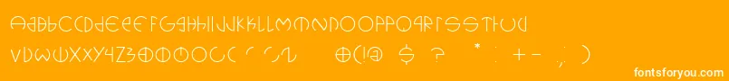 Cerclip Font – White Fonts on Orange Background