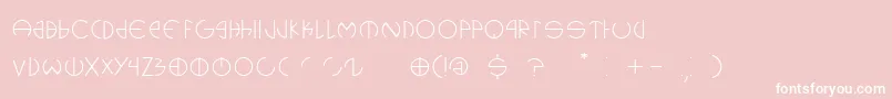 Cerclip Font – White Fonts on Pink Background