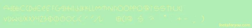 Cerclip Font – Yellow Fonts on Green Background