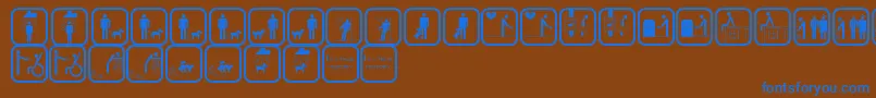 StickermanBadTimes Font – Blue Fonts on Brown Background
