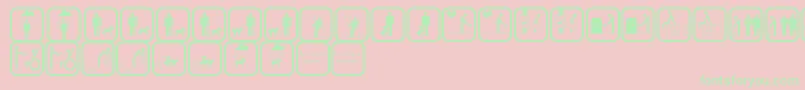 StickermanBadTimes Font – Green Fonts on Pink Background