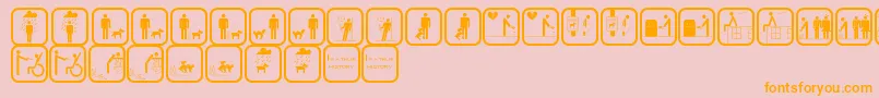 StickermanBadTimes Font – Orange Fonts on Pink Background