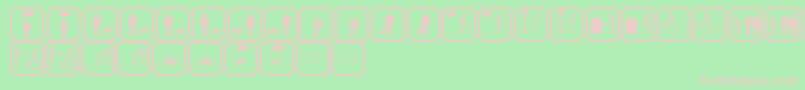 StickermanBadTimes Font – Pink Fonts on Green Background