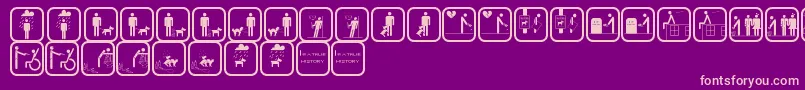 StickermanBadTimes Font – Pink Fonts on Purple Background