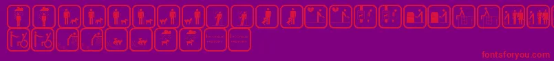 StickermanBadTimes Font – Red Fonts on Purple Background