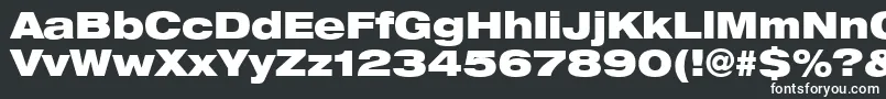 Шрифт Heaveneticaextd9Blksh – белые шрифты на чёрном фоне