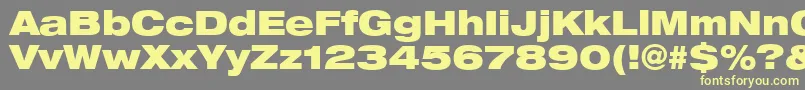 Heaveneticaextd9Blksh Font – Yellow Fonts on Gray Background