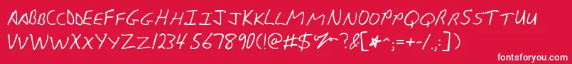 Kgsunnyafternoon Font – White Fonts on Red Background