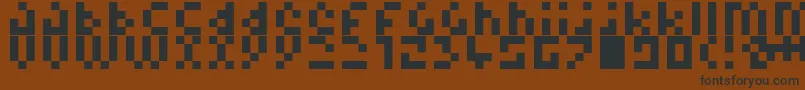 Pixelminimal Font – Black Fonts on Brown Background