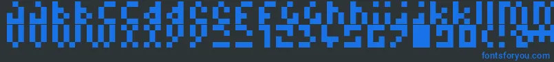 Pixelminimal Font – Blue Fonts on Black Background