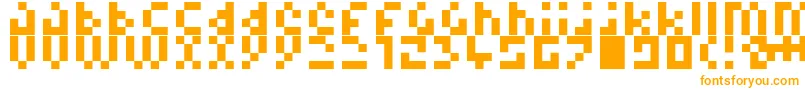 fuente Pixelminimal – Fuentes Naranjas Sobre Fondo Blanco