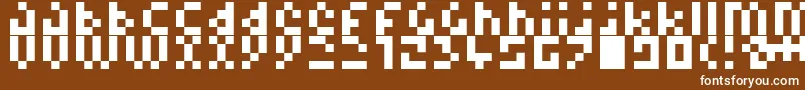 Pixelminimal Font – White Fonts on Brown Background