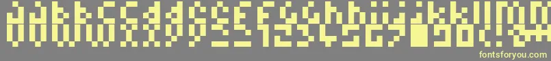 fuente Pixelminimal – Fuentes Amarillas Sobre Fondo Gris