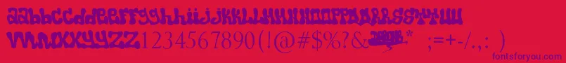 Popo Font – Purple Fonts on Red Background