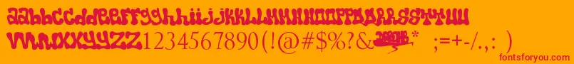 Popo Font – Red Fonts on Orange Background