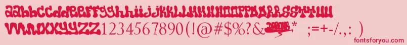 Popo Font – Red Fonts on Pink Background