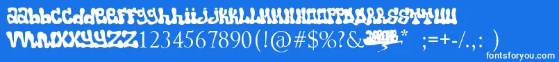 Popo Font – White Fonts on Blue Background