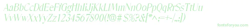 DenverlhItalic-Schriftart – Grüne Schriften