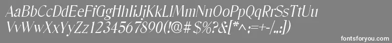 DenverlhItalic Font – White Fonts on Gray Background