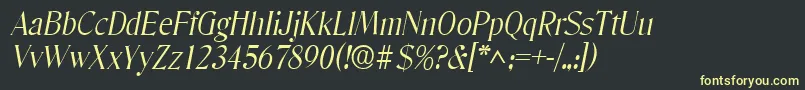 DenverlhItalic Font – Yellow Fonts on Black Background