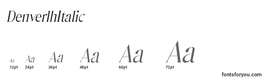 DenverlhItalic Font Sizes