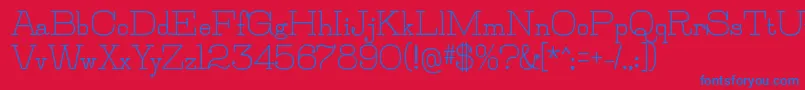 JillsvilleBold Font – Blue Fonts on Red Background