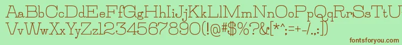 JillsvilleBold Font – Brown Fonts on Green Background