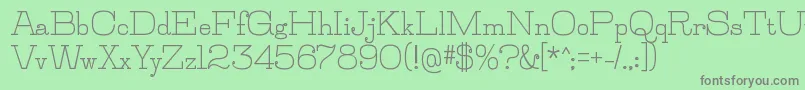 JillsvilleBold-Schriftart – Graue Schriften auf grünem Hintergrund