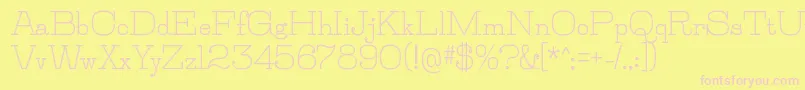 JillsvilleBold Font – Pink Fonts on Yellow Background