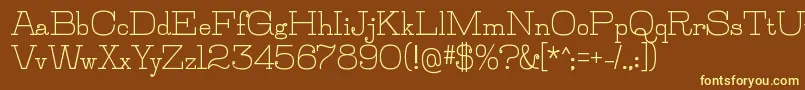 JillsvilleBold Font – Yellow Fonts on Brown Background