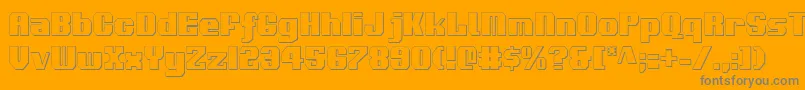 Voortrekker3DCondensed Font – Gray Fonts on Orange Background