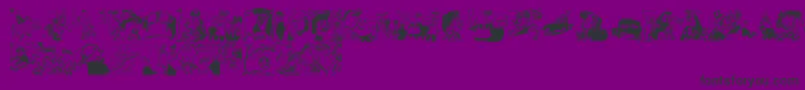 Menschenskinder Font – Black Fonts on Purple Background