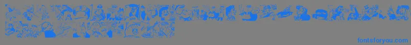 Menschenskinder Font – Blue Fonts on Gray Background
