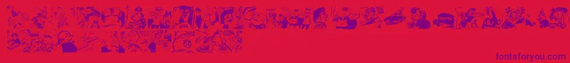 Menschenskinder Font – Purple Fonts on Red Background