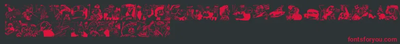 Menschenskinder Font – Red Fonts on Black Background