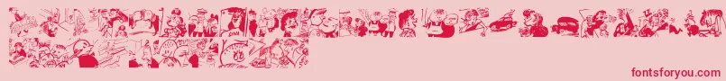 Menschenskinder Font – Red Fonts on Pink Background