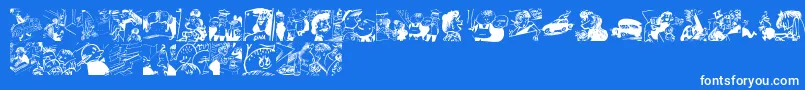 fuente Menschenskinder – Fuentes Blancas Sobre Fondo Azul