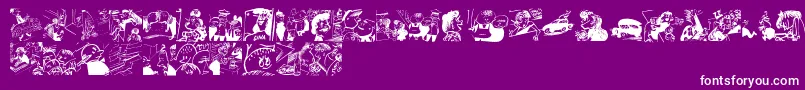Menschenskinder-fontti – valkoiset fontit violetilla taustalla