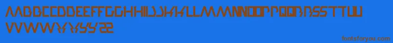 TradeAndMark Font – Brown Fonts on Blue Background