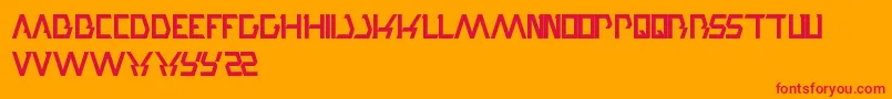 Police TradeAndMark – polices rouges sur fond orange