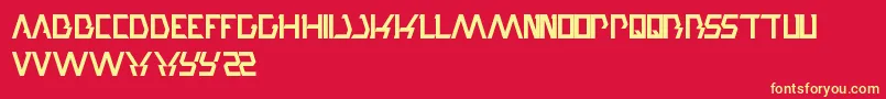 TradeAndMark Font – Yellow Fonts on Red Background