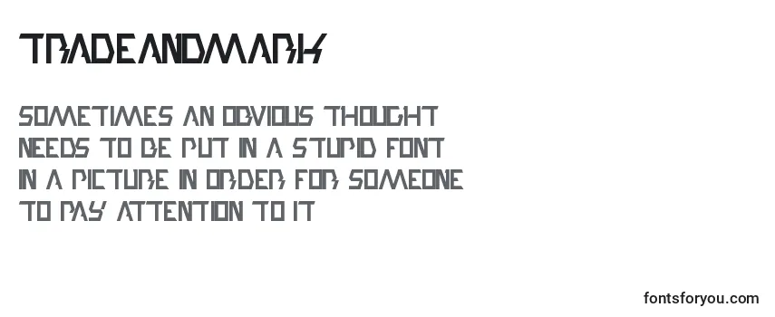 Review of the TradeAndMark Font