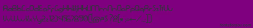 DawnerBold-Schriftart – Schwarze Schriften auf violettem Hintergrund