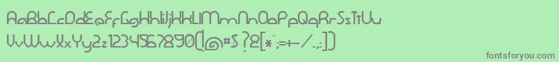 フォントDawnerBold – 緑の背景に灰色の文字