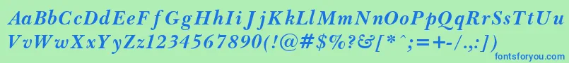 Lisätietoja Baske8-fontista Baske8-fontti – siniset fontit vihreällä taustalla